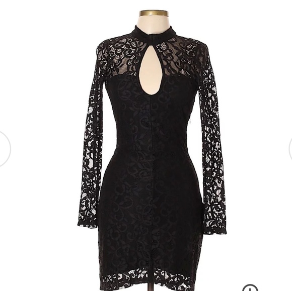 For Love And Lemons Dresses & Skirts - For Love & Lemons Black Lace Midi Dress